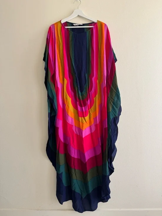 Trina Turk caftan dress sz L NWOT - Picture 2 of 5